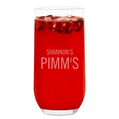 Personalised Pimm's Glass