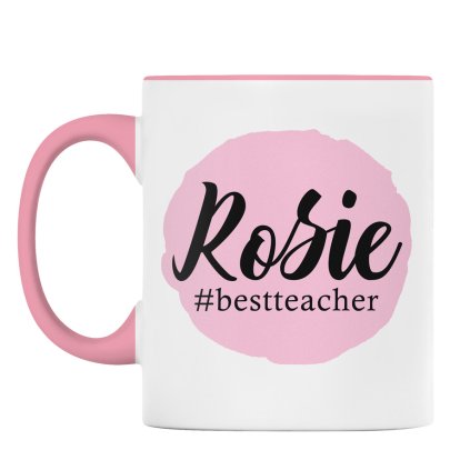 Personalised Pink Rimmed Mug - You Got This Girl!