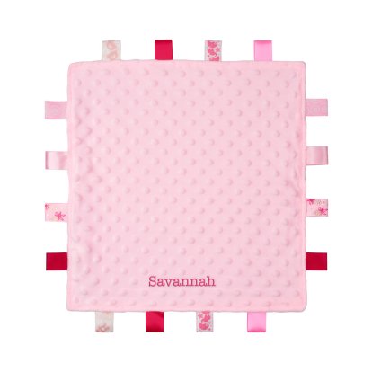 Personalised Pink Taggy Comforter Blankie