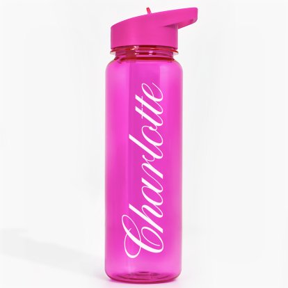 Personalised Pink Water Bottle - Any Name