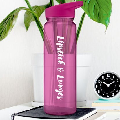 Personalised Pink Water Bottle 