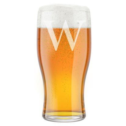 Personalised Pint Beer Glass - BIG Initial