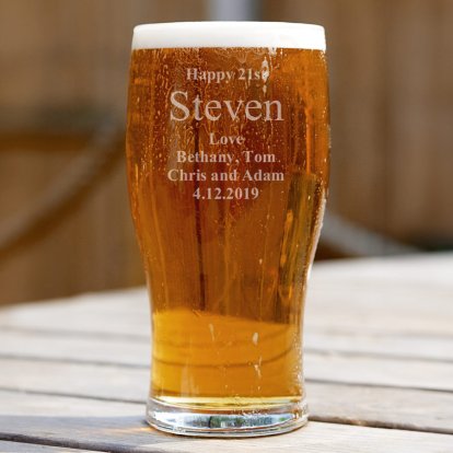 Personalised Pint Beer Glass 