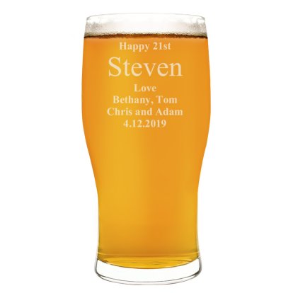 Personalised Pint Beer Glass 
