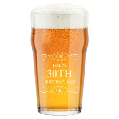 Personalised Pint Glass - Birthday Age