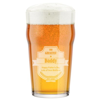 Personalised Pint Glass - The Greatest