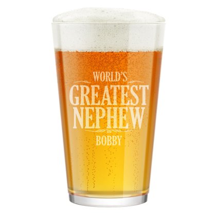 Personalised Pint Glass - World's Greatest