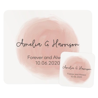 Personalised Placemat & Coaster Set for Couples
