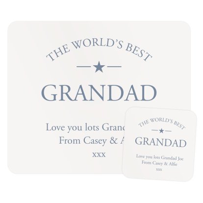 Personalised Placemat & Coaster Set - Star Message
