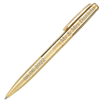 Personalised Polished Gold Pen