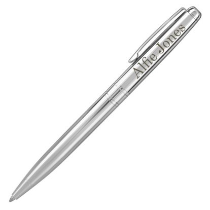 Personalised Polished Stainless Steel Pen