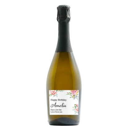 Personalised Prosecco - Floral Label