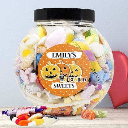 Personalised Pumpkin Sweet Treat Jar