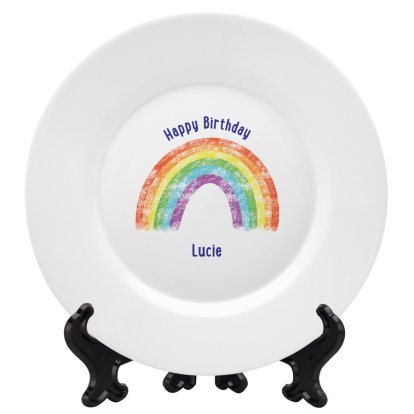 Personalised Rainbow Ceramic Plate
