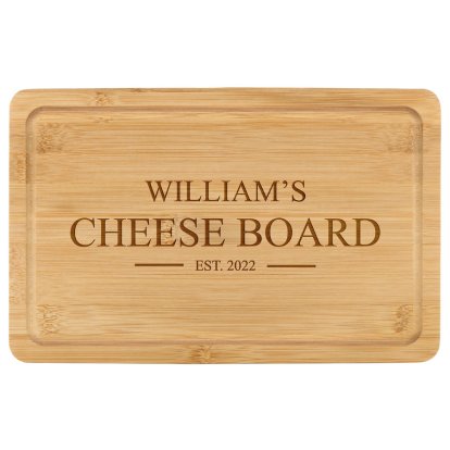 Personalised Rectangle Bamboo Cheese Board 