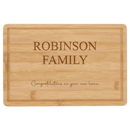 Personalised Rectangle Bamboo Chopping Board - Family