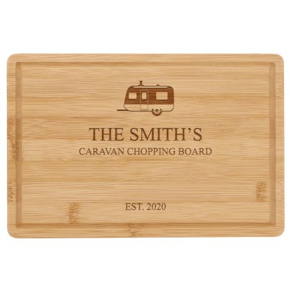 Personalised Rectangle Bamboo Chopping Board for Caravans