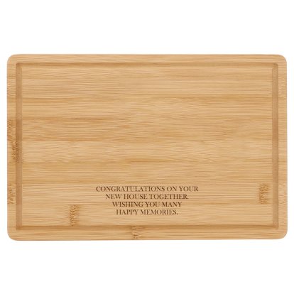 Personalised Rectangle Bamboo Chopping Board - Message