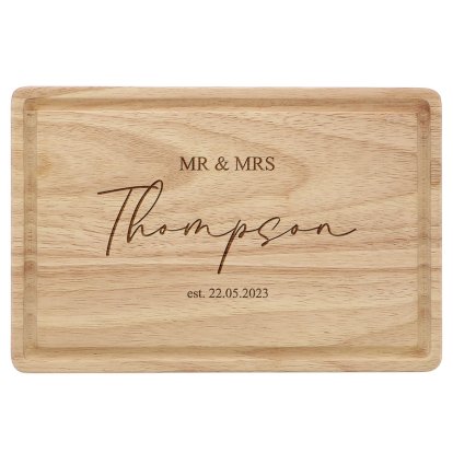 Personalised Rectangular Chopping Board for Mr & Mrs
