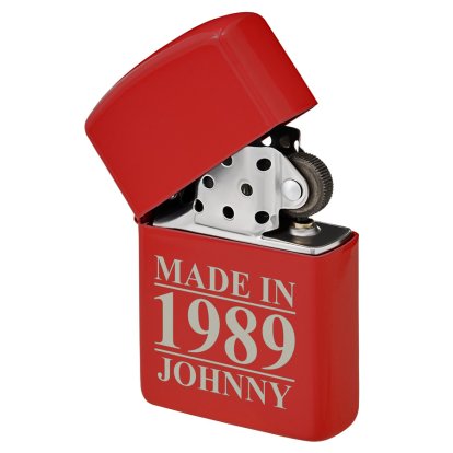 Personalised Red Lighter - Made In