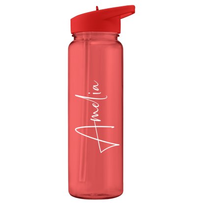 Personalised Red Water Bottle - Any Name