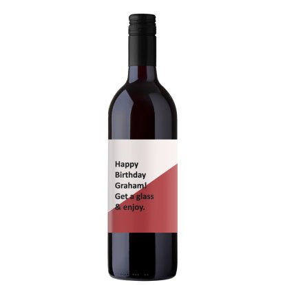 Personalised Red Wine - Any Special Message