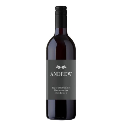 Personalised Red Wine - Birthday Message
