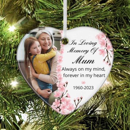 Personalised Remembrance Christmas Decoration Photo 2