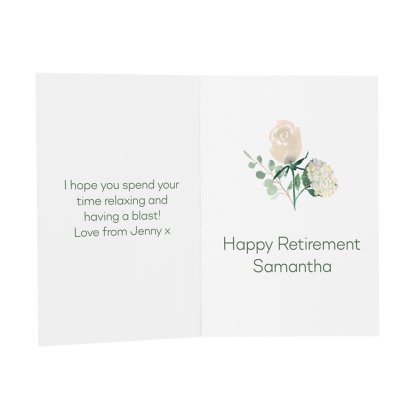 Personalised Retirement Message Card - Floral