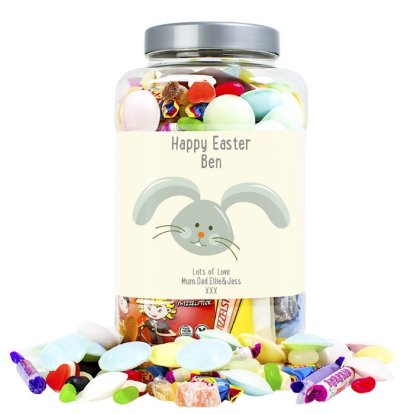 Personalised Retro Sweet Shop Jar - Bunny for Him
