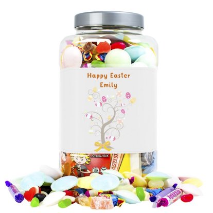 Personalised Retro Sweet Shop Jar - Easter Egg Tree