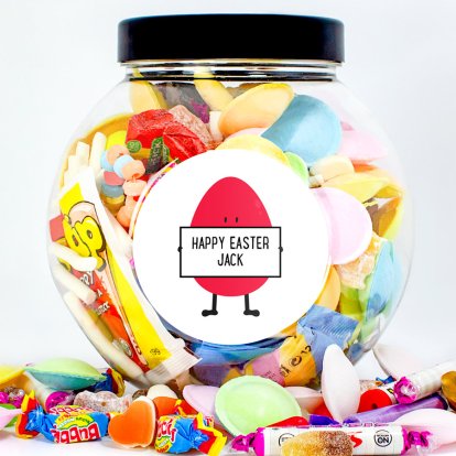 Personalised Retro Sweet Treat Jar - Easter Message