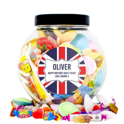Personalised Retro Sweets - Great British Jar