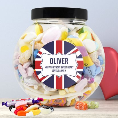 Personalised Retro Sweets - Great British Jar 