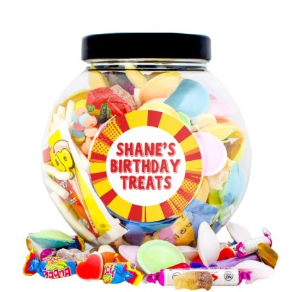 Personalised Retro Sweets - Retro Birthday Jar