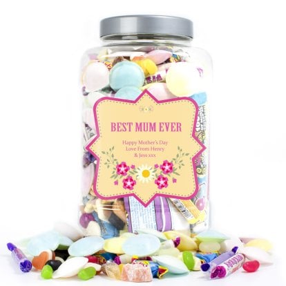 Personalised Retro Sweets Shop Jar - Floral Affair