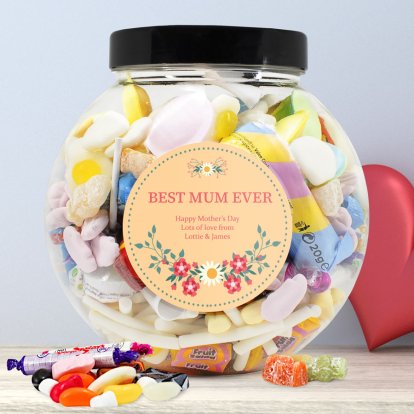 Personalised Retro Sweets Treat Jar - Floral Affair Photo 3
