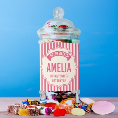 Personalised Retro Sweets - Victorian Classics Jar 