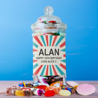 Personalised Retro Sweets - Victorian Jar