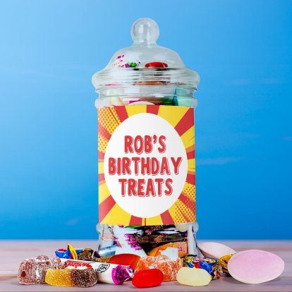 Personalised Retro Sweets - Victorian Retro Birthday Jar