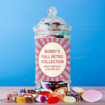 Personalised Retro Sweets - Victorian Retro Collection Jar