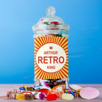 Personalised Retro Sweets - Victorian Retro King Jar