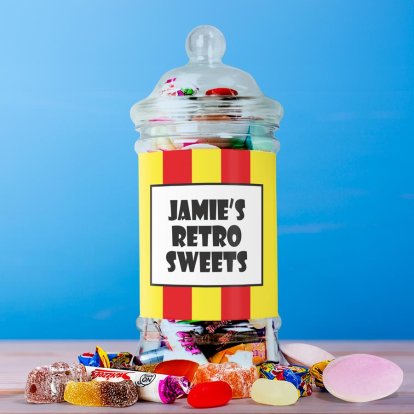 Personalised Retro Sweets - Victorian Retro Sweets Jar 
