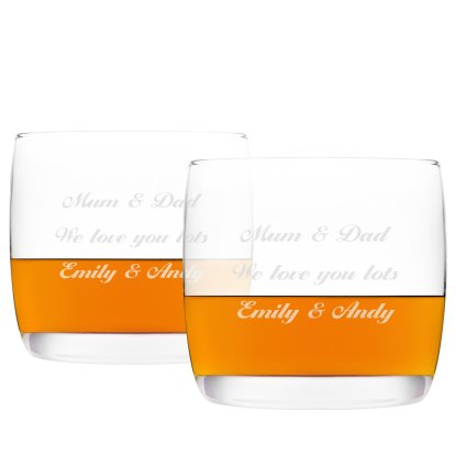 Personalised Rocks Whisky Glass Set - Message