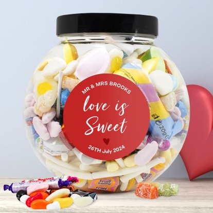 Personalised Romantic Sweet Jar for Couples