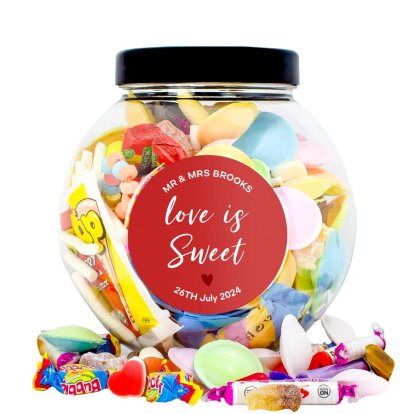 Personalised Romantic Sweet Jar for Couples
