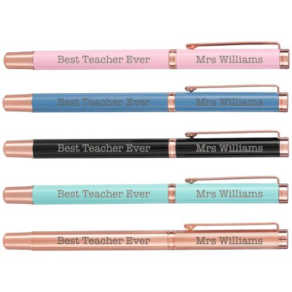 Personalised Rose Gold Pen for Teachers