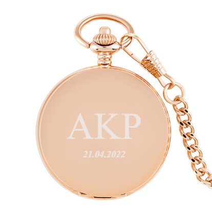 Personalised Rose Gold Pocket Watch