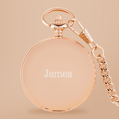 Personalised Rose Gold Pocket Watch - Any Name 