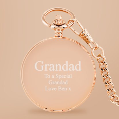 Personalised Rose Gold Pocket Watch - Any Occasion 